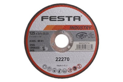 Kotouč řezný FESTA INDUSTRY na kov 125x2x22.2mm